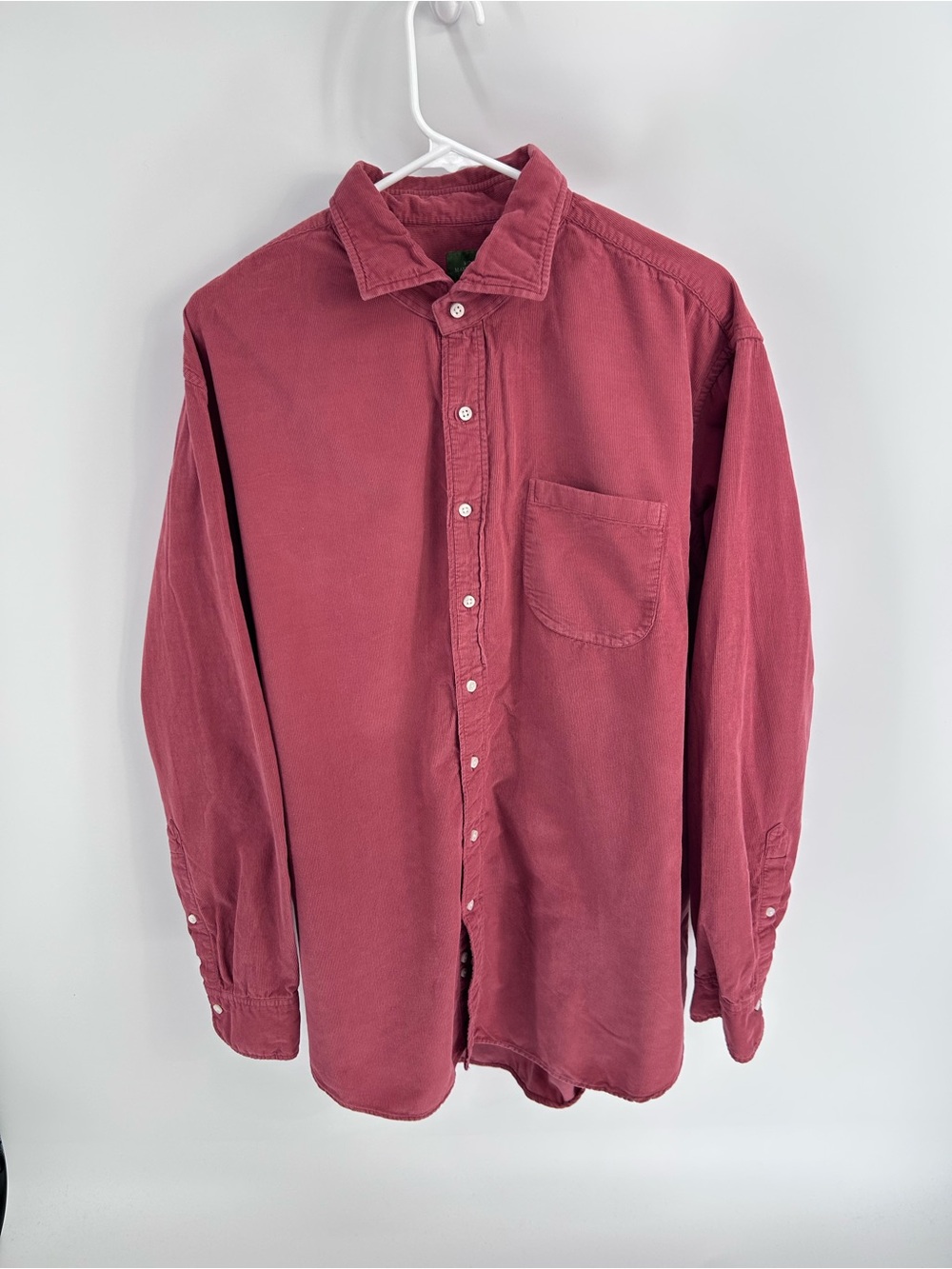 Sid Mashburn Garment-Dyed Corduroy Sport Shirt - Size XL